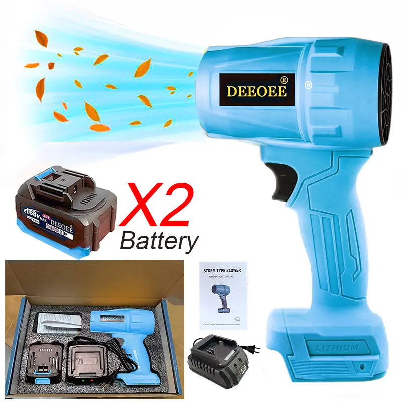 DEEOEE Turbo Jet Blower, Cordless Dust Air Blower, Portable Super Power Leaf Blower, Handheld Car Dust Cleaning Drying, Snow Removal, Outdoors
