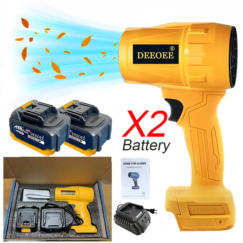 DEEOEE Turbo Jet Blower, Cordless Dust Air Blower, Portable Super Power Leaf Blower, Handheld Car Dust Cleaning Drying, Snow Removal, Outdoors