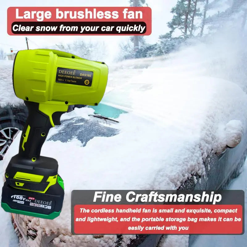 DEEOEE Turbo Jet Blower, Cordless Dust Air Blower, Portable Super Power Leaf Blower, Handheld Car Dust Cleaning Drying, Snow Removal, Outdoors