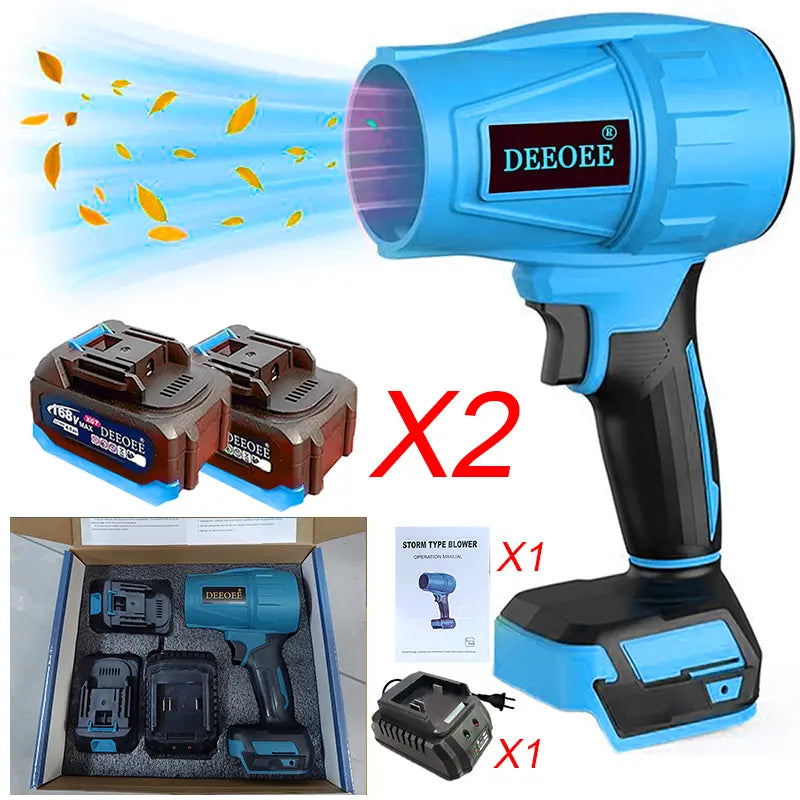 DEEOEE Turbo Jet Blower, Cordless Dust Air Blower, Portable Super Power Leaf Blower, Handheld Car Dust Cleaning Drying, Snow Removal, Outdoors