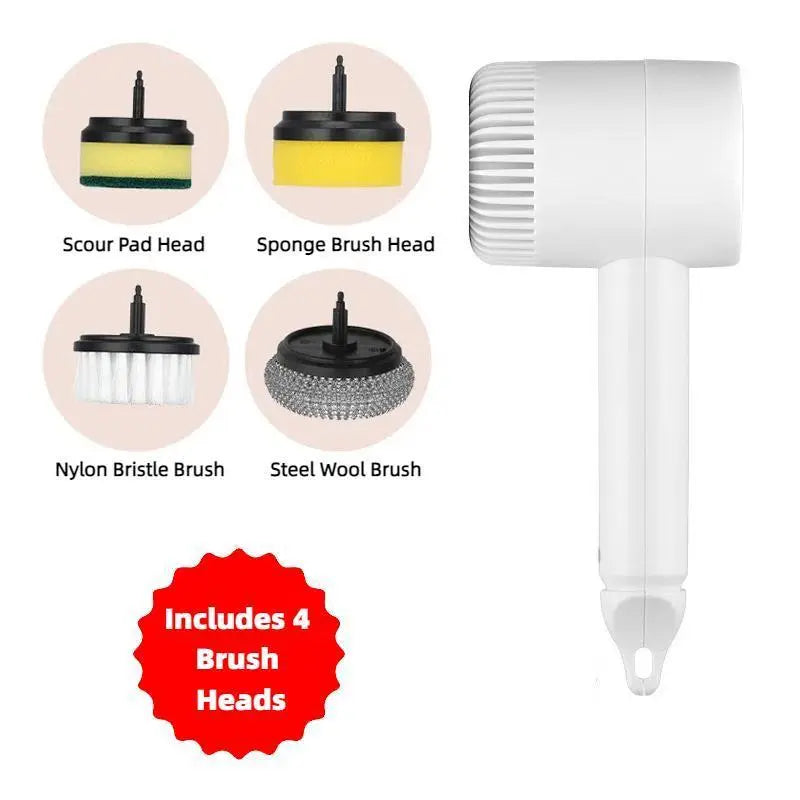 Rechargeable Electric Floor Scrubber with 5 Brush Heads for Efficient and Easy Cleaning