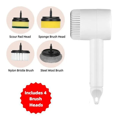 Rechargeable Electric Floor Scrubber with 5 Brush Heads for Efficient and Easy Cleaning