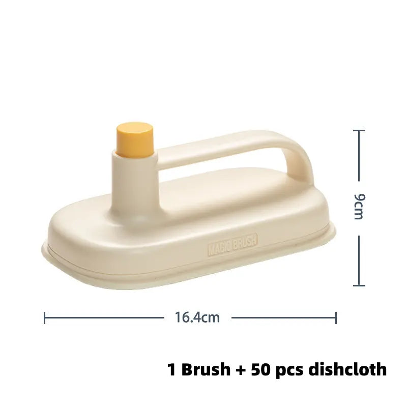 Kitchen Bathroom Toilet Cleaning Magic Brush Glass Wall Cleaning Bath Brush Handle Clean Brush Kitchen Gadgets