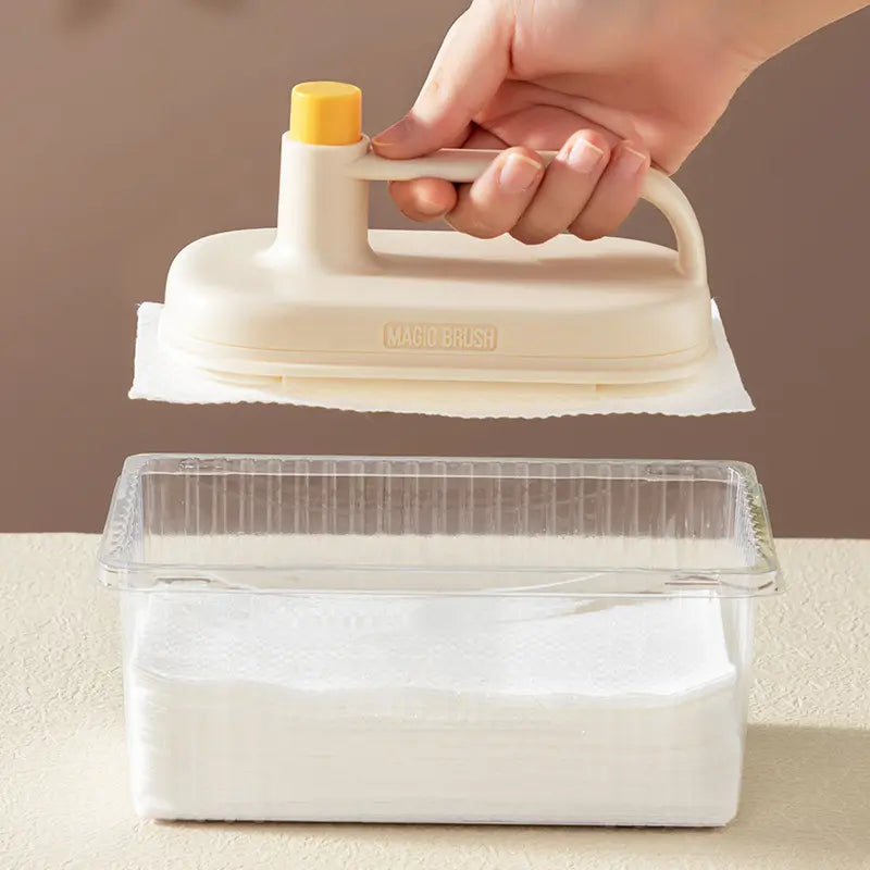 Kitchen Bathroom Toilet Cleaning Magic Brush Glass Wall Cleaning Bath Brush Handle Clean Brush Kitchen Gadgets
